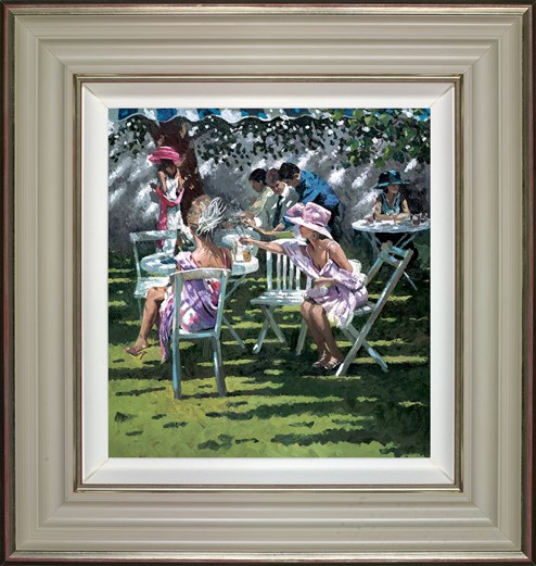 Champagne in the Shadows by Sherree Valentine Daines - Framed Hand Finished Limited Edition on Canvas